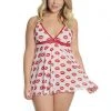 Coquette Lingerie Kisses Babydoll And Thong Set - Queen Size