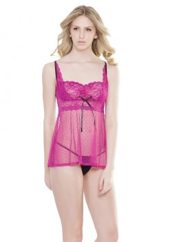 Coquette Lingerie Lace Detail Babydoll And G-String -Cheap Lingerie Store eoevralob9zcsjccqmr0