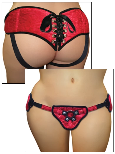 Sportsheets Voluptuous Red Satin Harness 3 Sportsheets Voluptuous Red Satin Harness