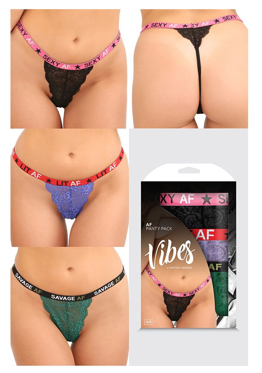 Fantasy Lingerie AF Panty 3-Pack 3 Fantasy Lingerie AF Panty 3-Pack