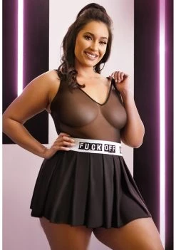 Fantasy Lingerie Fuck Off Pleated Skirt - Queen Size