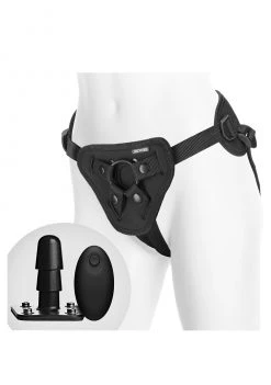 Doc Johnson Vac-U-Lock™ - Supreme Harness With Vibrating Plug