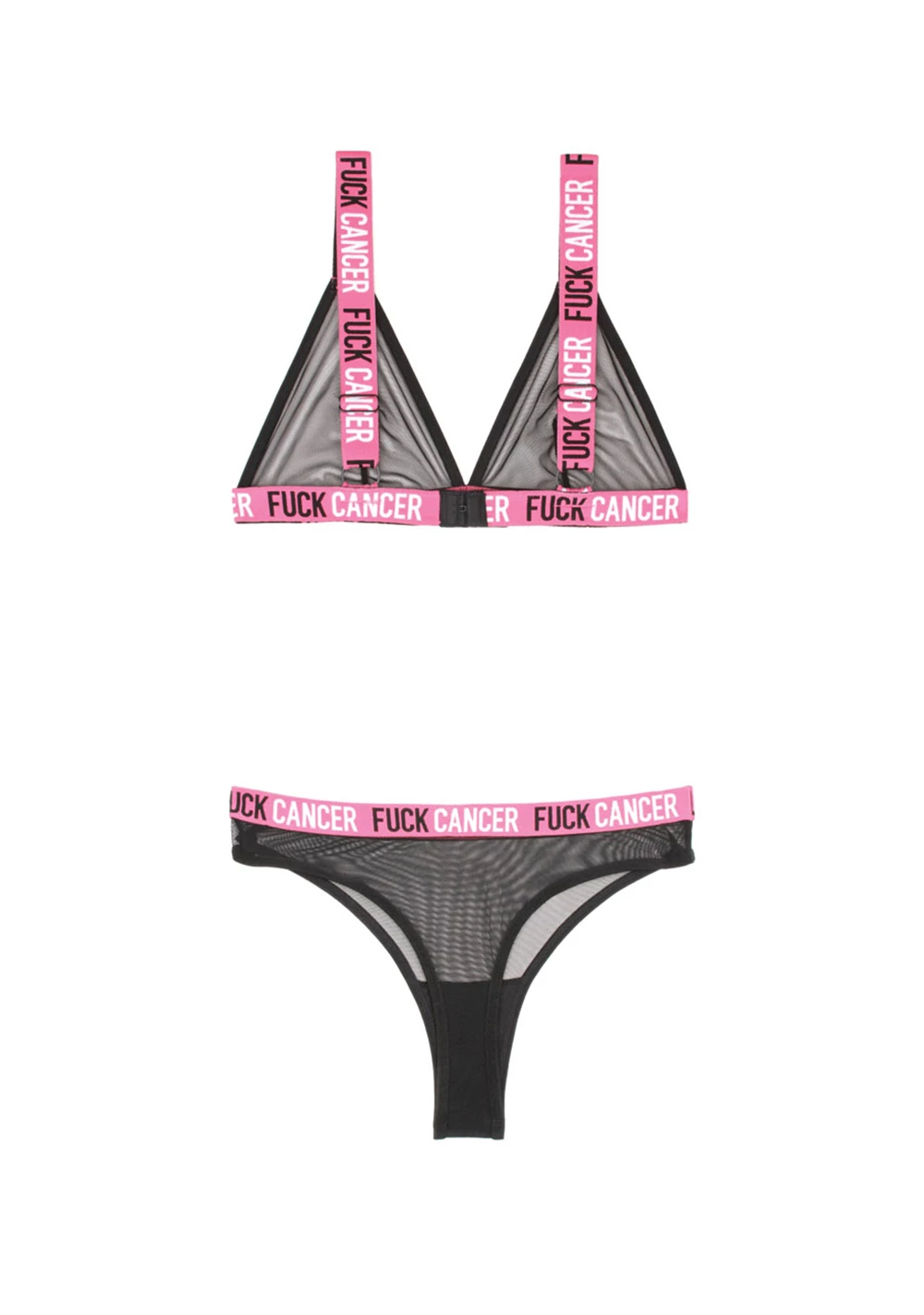 Fantasy Lingerie Fuck Cancer Bralette And Cheeky Panty Set 6 Fantasy Lingerie Fuck Cancer Bralette And Cheeky Panty Set - Image 4