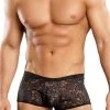 Male Power Stretch Lace Mini Short