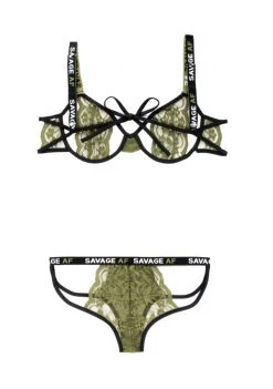 Fantasy Lingerie Savage AF Cutout Bra And Caged Panty -Cheap Lingerie Store txasatdaaluyv3suyqbd