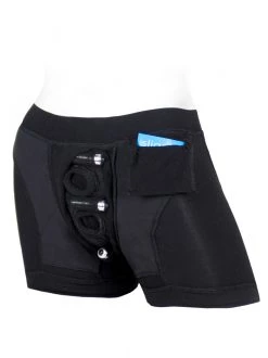 SpareParts HardWear Tomboii Fabric Boxer Brief Harness Black -Cheap Lingerie Store tydiycjewqor2skjnsaj