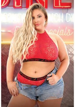Fantasy Lingerie Extra Spicy Halter Bralette And Cheeky Panty - Queen Size