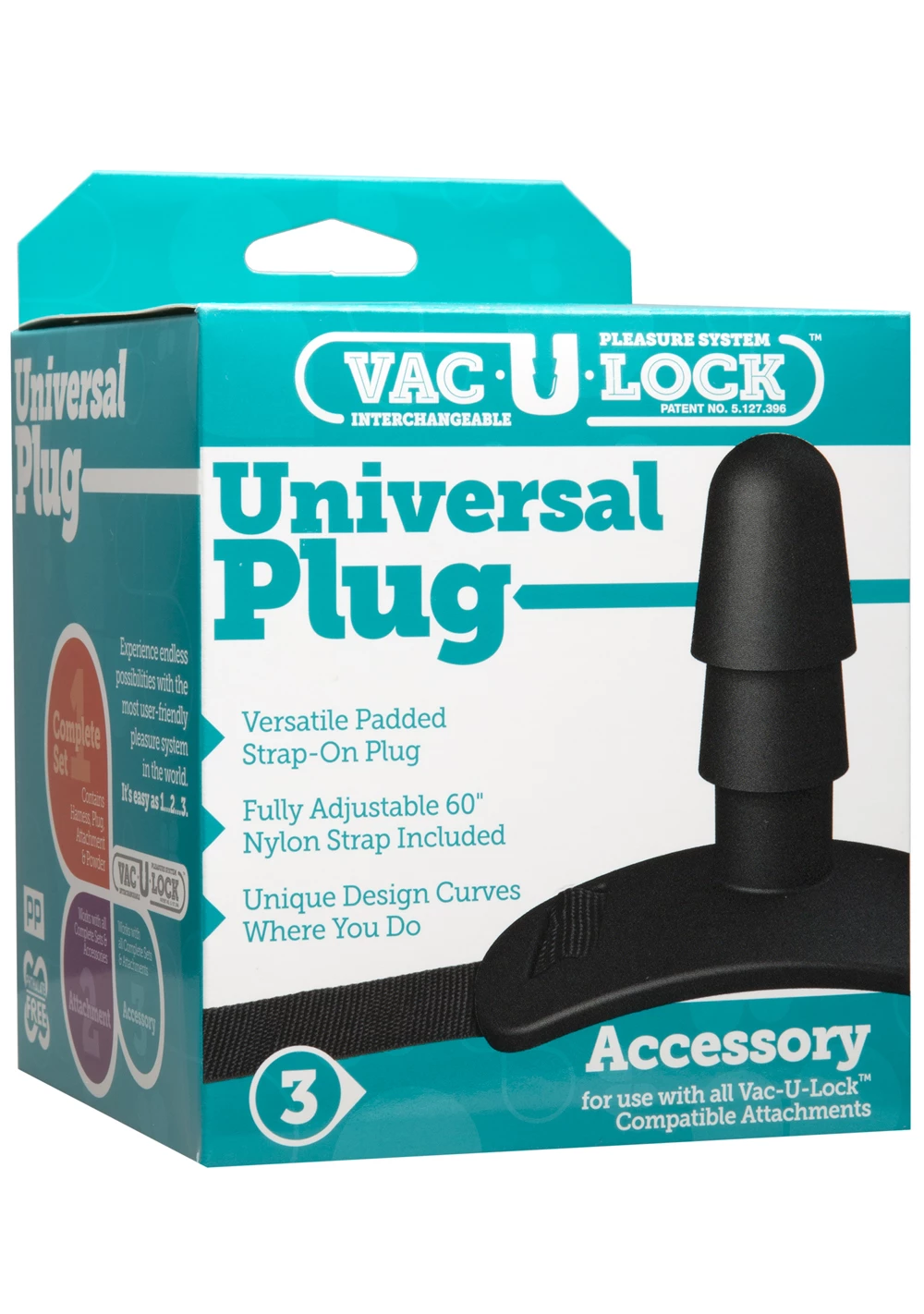 Doc Johnson Vac-U-Lock™ Black Universal Strap-On Plug 4 Doc Johnson Vac-U-Lock™ Black Universal Strap-On Plug - Image 2
