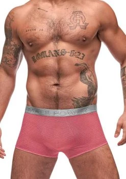 Male Power Mesh Rib Mini Short